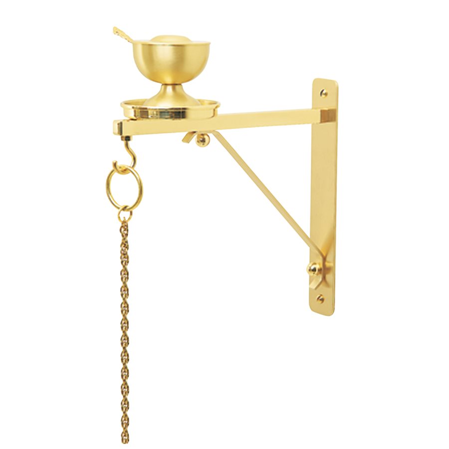 Wall Bracket for Censer and Boat, Brass 10'' (25.5 cm) Ht.