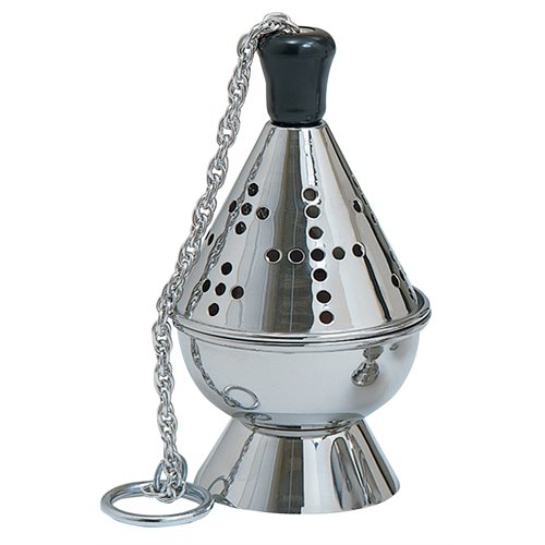 Censer and Boat, Stainless Steel, 7.75'' Ht. x 4.5''Diam.