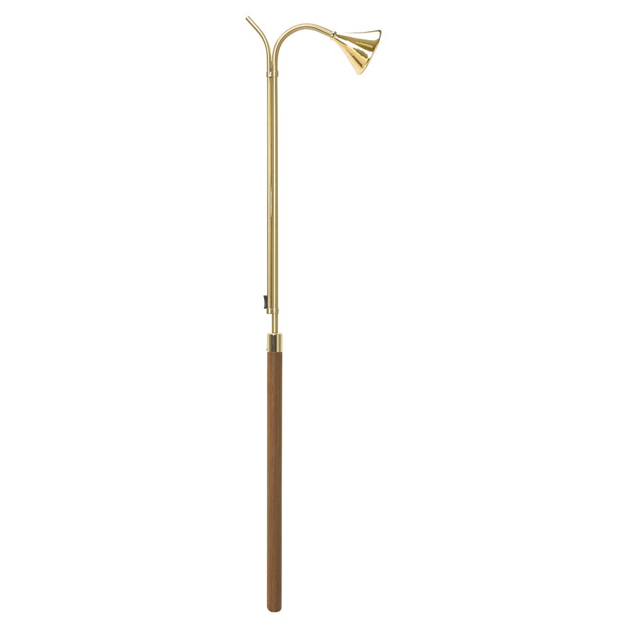 Candle Lighter, Brass with Walnut Handle, 36" (91 cm)
