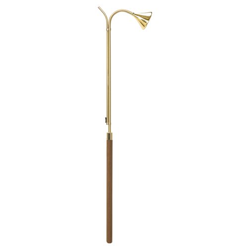 Candle Lighter, Brass with Walnut Handle, 36" (91 cm)