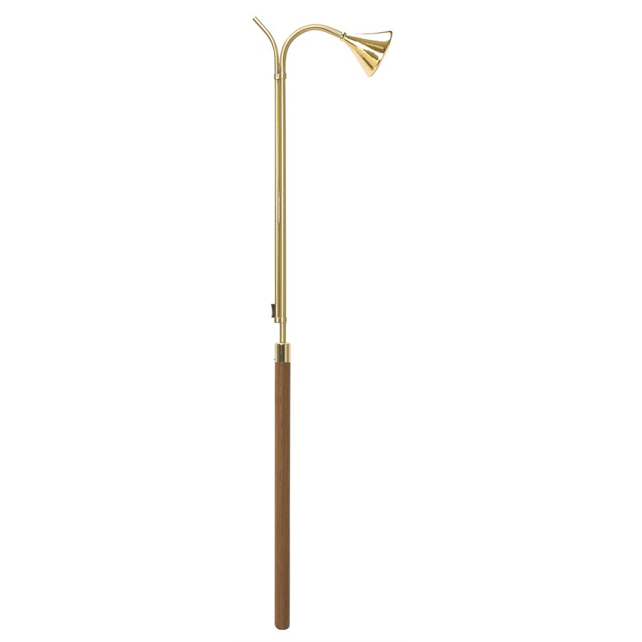 Candle Lighter, Brass with Walnut Handle, 60" (152 cm)