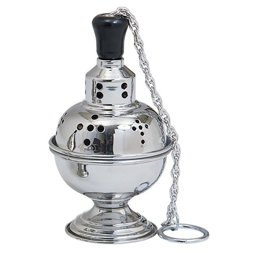 Censer and Boat, Stainless Steel, 7.75'' Ht. x 4.5''Diam.