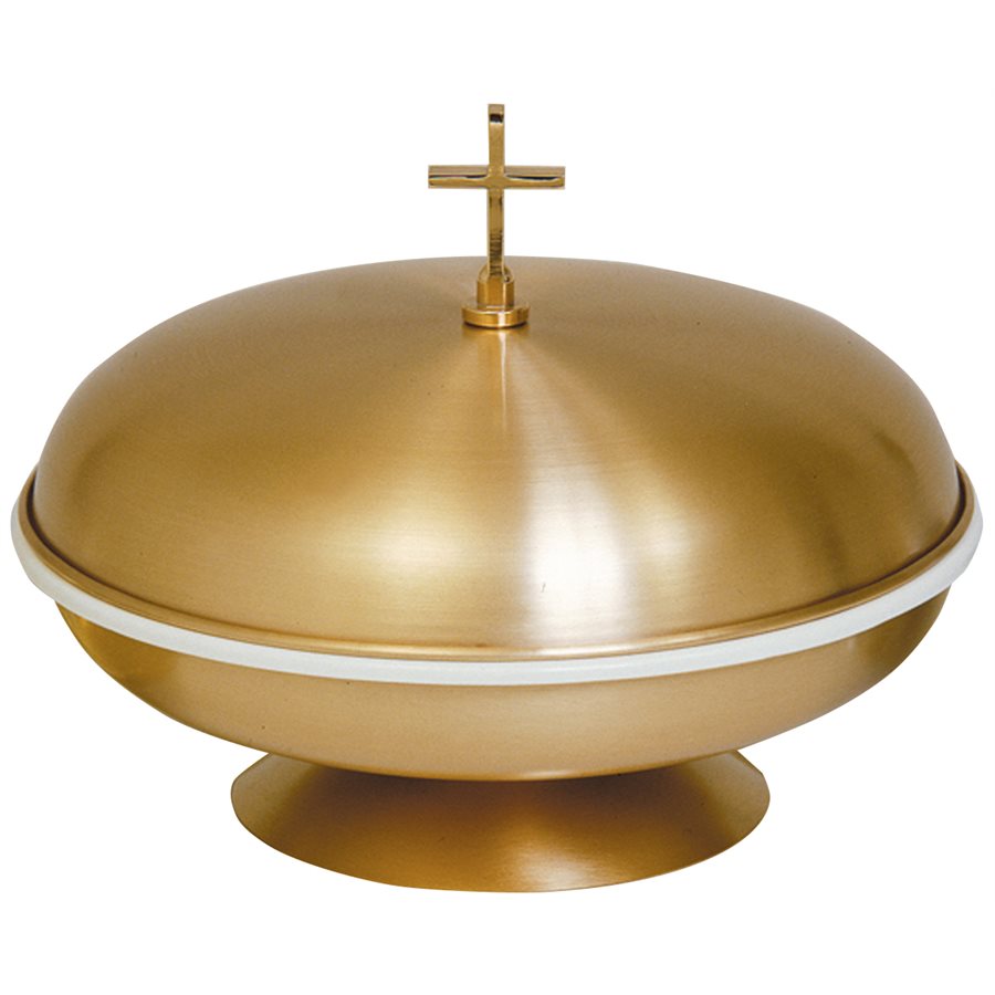 Baptismal Bowl, Bronze, with Cover 10.5'' H. x 14.5'' D.