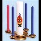 Advent Wreath with Sockets, Satin Brass  3'' Ht. x 15'' W.
