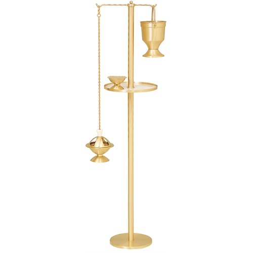 Censer Stand, Satin Brass, 50'' (127 cm) Ht.