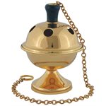 Censer polished brass, 4.5'' (11.4 cm) Ht. x 3'' Diam.