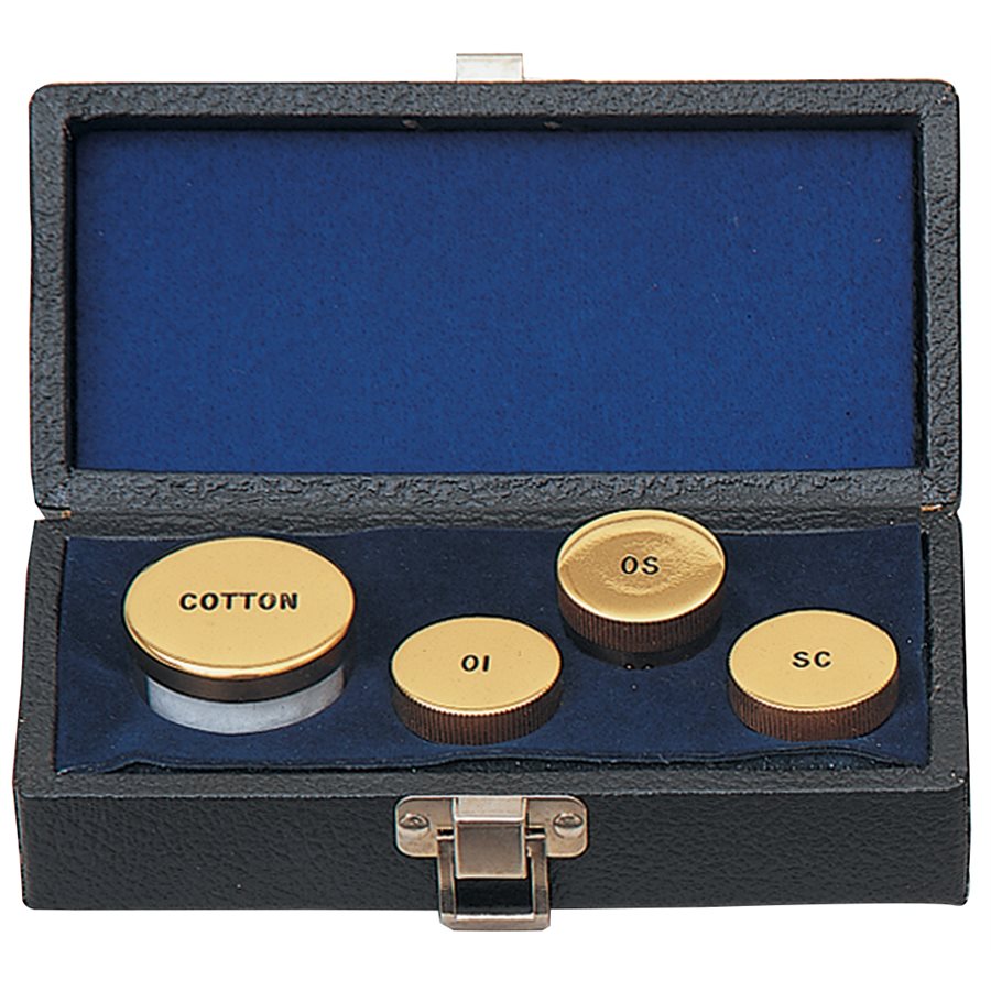 Sacristy Oil and Cotton Set, Gold Plated 2.25'' H. x 6.5" D.