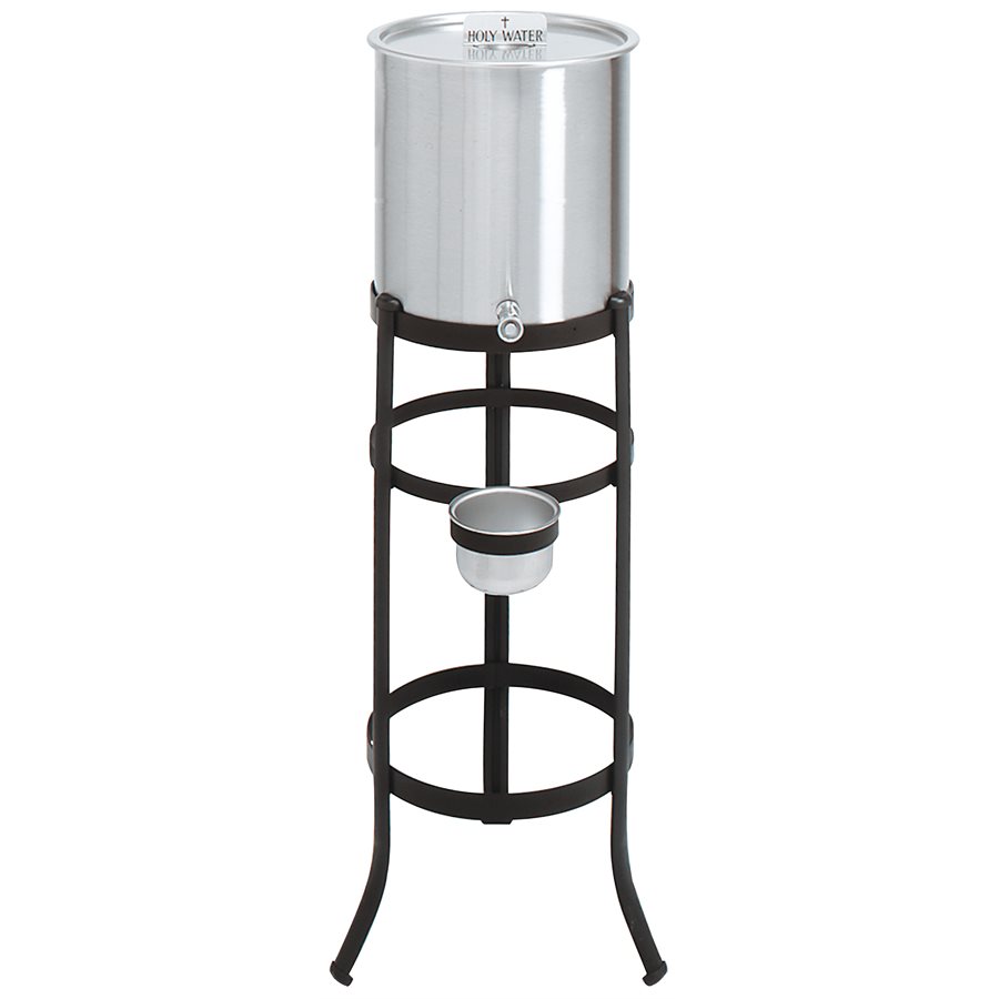 Holy Water Tank 5 gallons and Stand 41'' H. (104 cm)