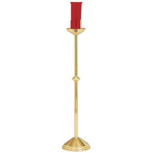 Support lampe du sanctuaire sur pied laiton 44'' H. x 10' B.