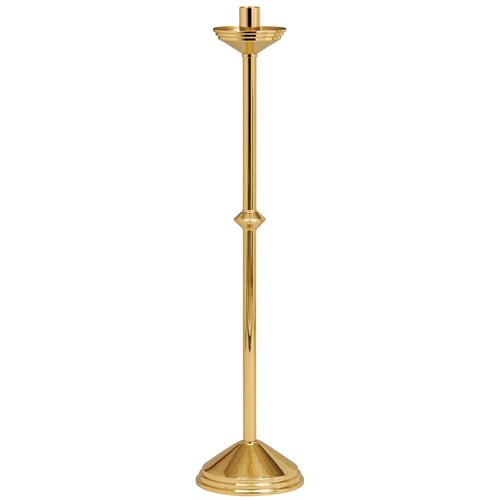 Paschal Candle Holder, Polished Brass 44'' H. x 10 1 / 2'' ba