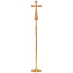 Processional Cross, Brass / Oak Combination  78'' H. x 12'' b.