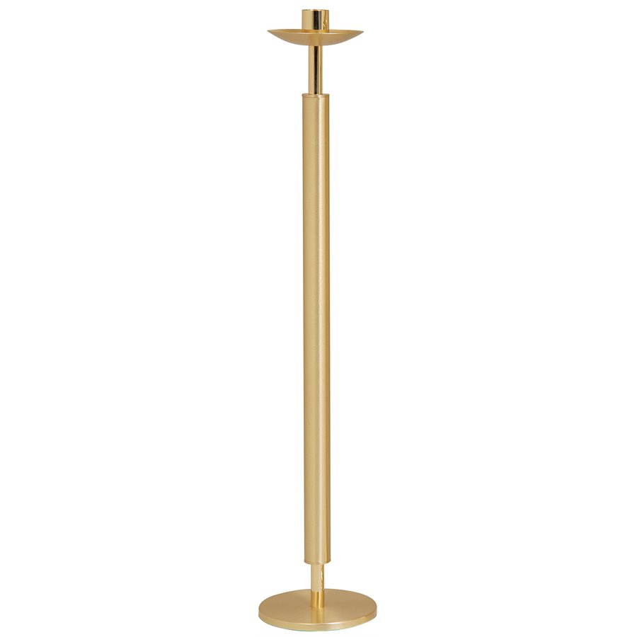 Paschal Candle Holder, Brass, 42'' H. x 9'' B., Socket 2"