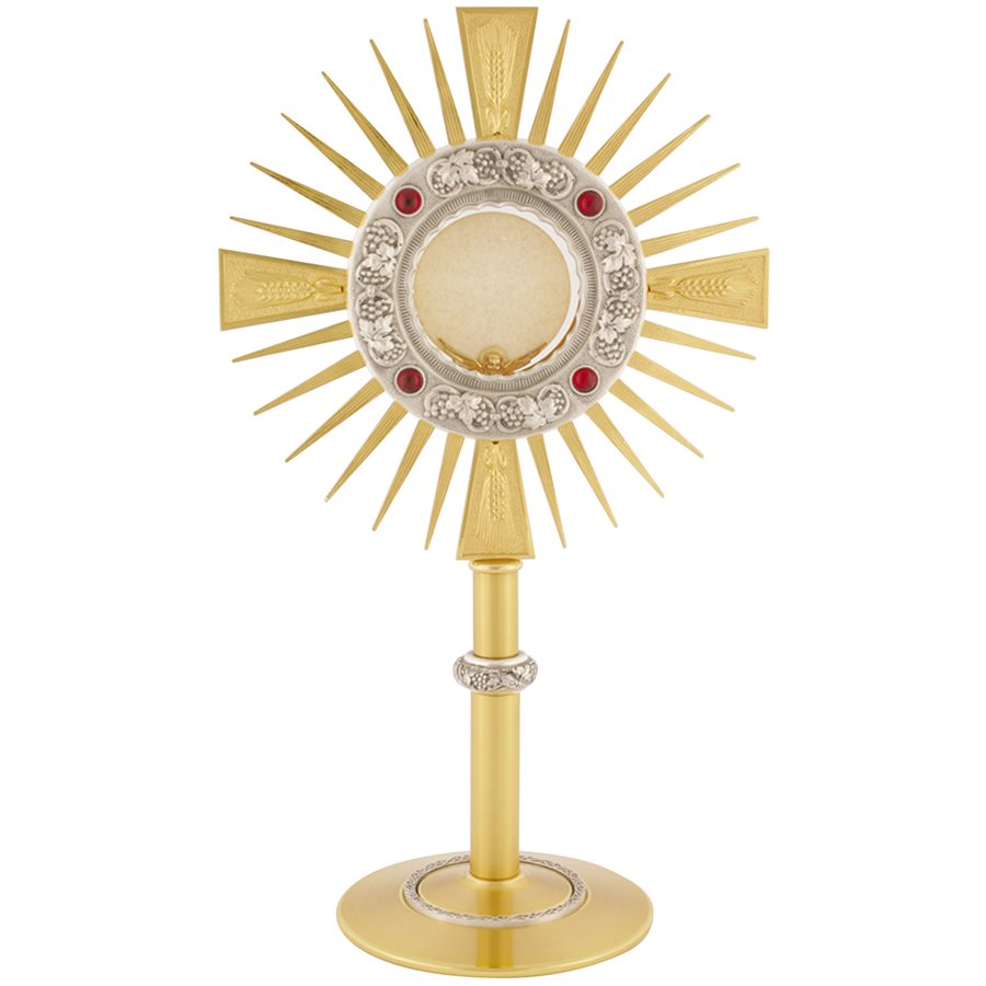 Monstrance, 15.75" (40 cm) Ht., Clip-style for Host 2.75" D.