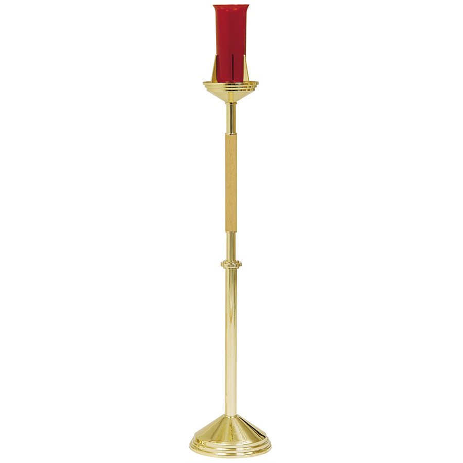 Lampe du sanctuaire sur pied laiton poli 46'' H.x 10.5'' b.