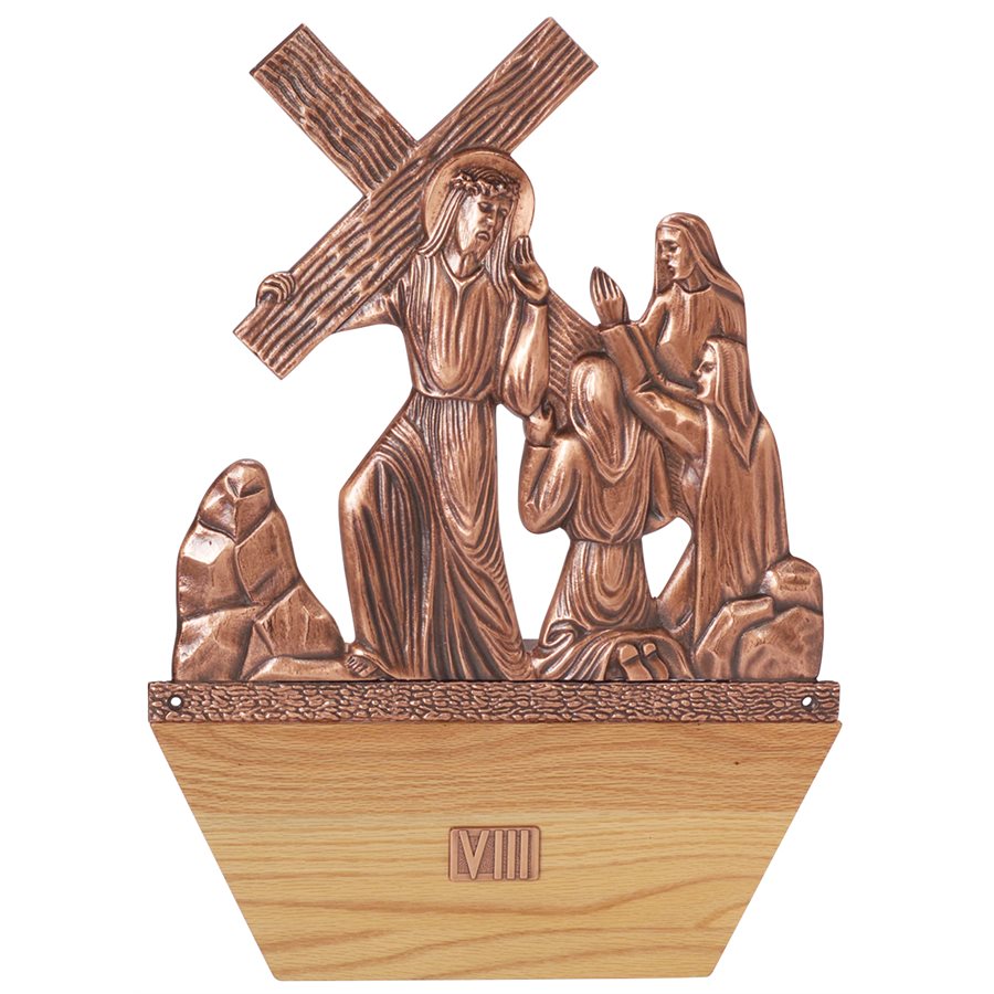 Bronze & Wood Station of the Cross, 24'' x 17'', 14 stations