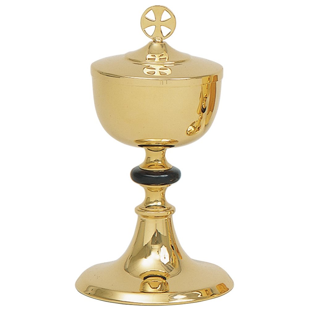 Ciborium 8 1 / 2" Ht., 24K Gold Plated, 250 Host Cap.