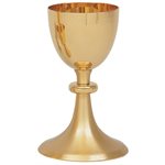 Chalice 8.75" (22 cm) Ht., 24K Gold Plated