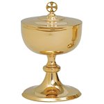 Ciborium, 9.5" Ht., 24K Gold Plated, 750 Host Cap.