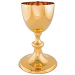 Chalice 8 3 / 8" Ht., 24K Gold Plated