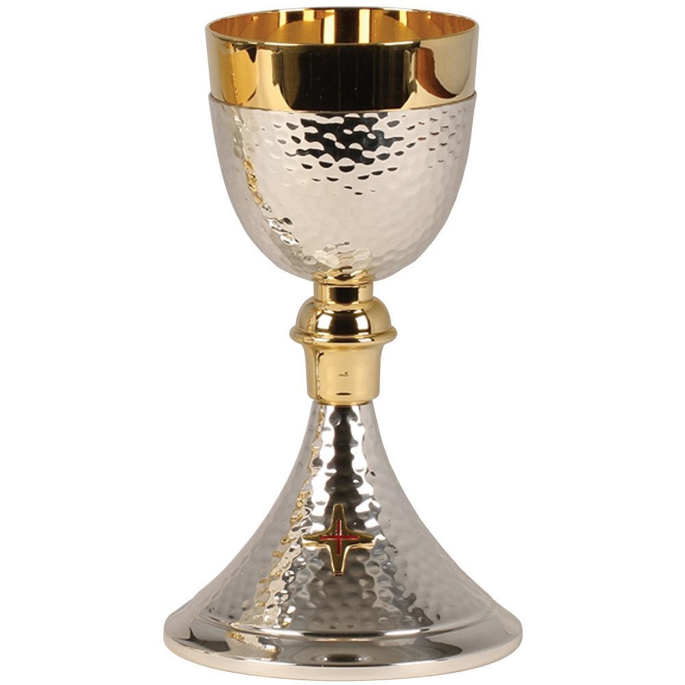 Calice 8" (20.3 cm) Ht., Plaqué Or & Argent 24K