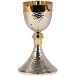 Chalice, 8" Ht., 24K Gold & Silver Plated