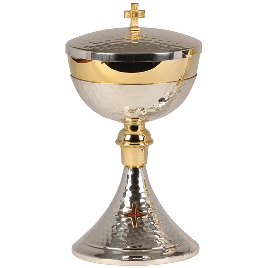 Ciborium, 9" Ht., 24K Gold & Silver Plated