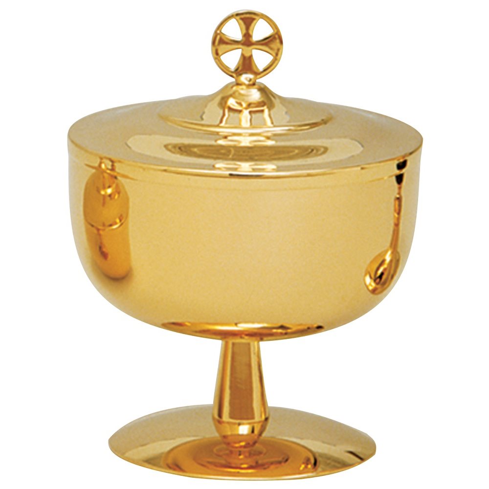 Ciborium, 6 1 / 2" Ht., 24K Gold Plated, 400 Host Cap.