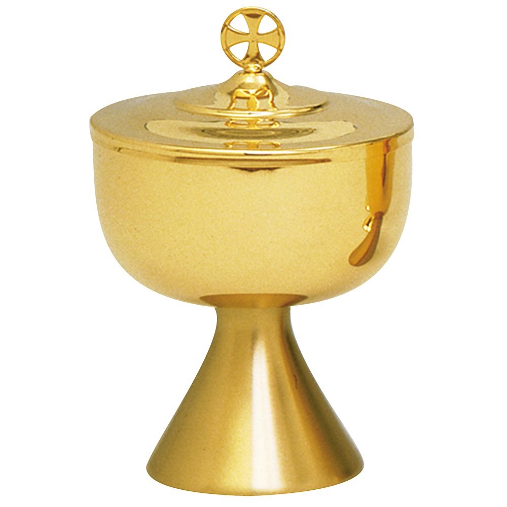 Ciborium 7 3 / 4" Ht., 24K Gold Plated, 500 Host Cap.