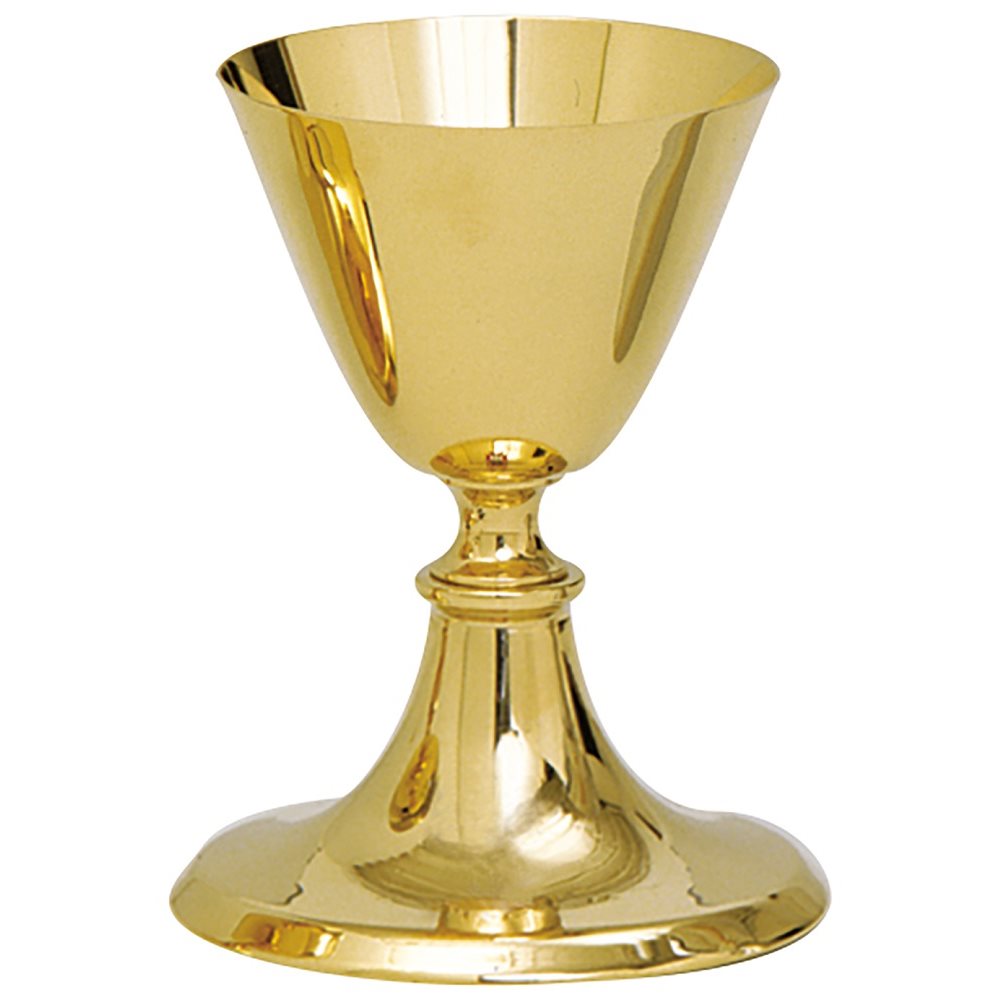 24K Gold Plated Chalice and Paten 5 1 / 2" Ht.