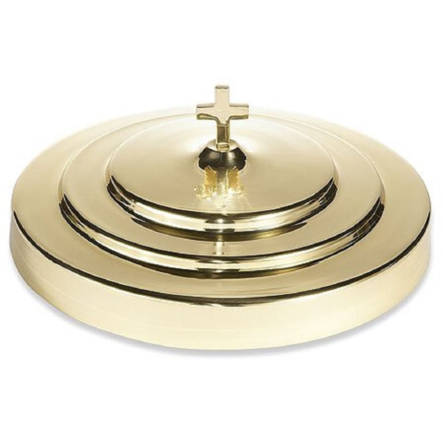 Solid Brass Communion Tray Cover, 11" Dia.
