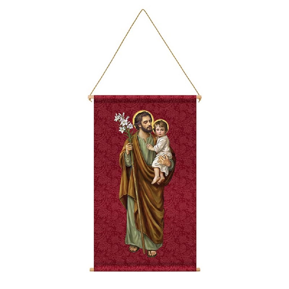 Devotional Series Banner - Saint Joseph & Child, 24" x 40"
