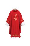 Red Chasuble & Stole L5062 100% polyester