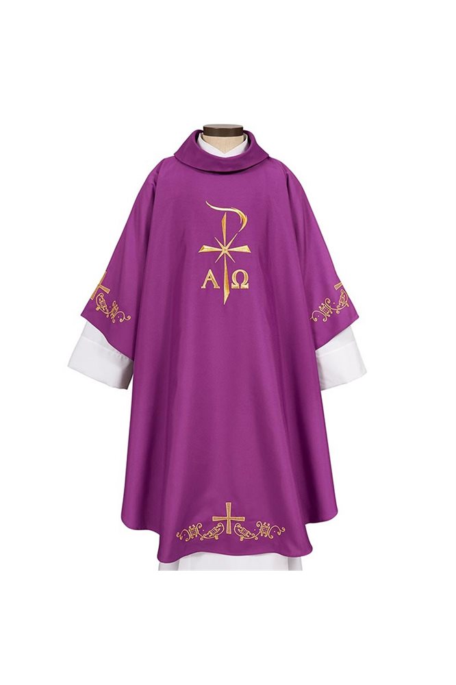 Purple Chasuble & Stole L5062 100% polyester