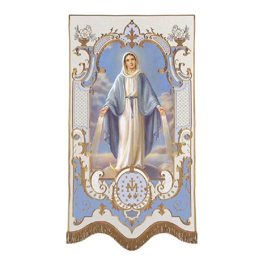 Our Lady of Grace Vintage Banner, 32" x 58" (81 x 147 cm) / 