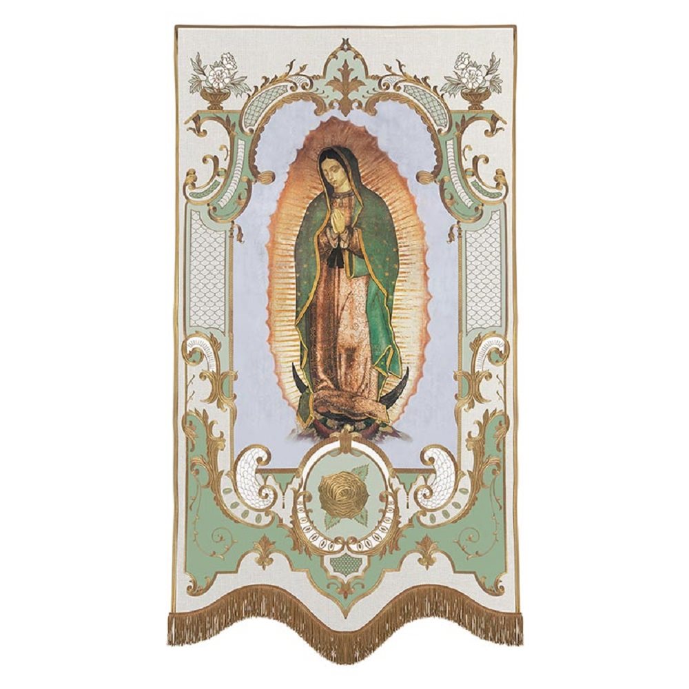 Our Lady of Guadalupe Vintage Banner, 32" x 58" (81 x 147cm)