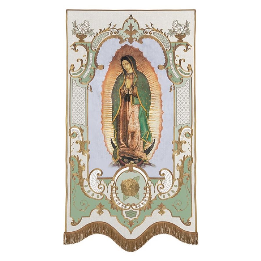 Our Lady of Guadalupe Vintage Banner, 32" x 58" (81 x 147cm)