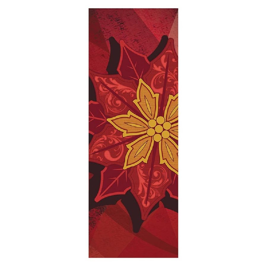 Bannière «Poinsettia» 24" x 72" (61 x 182 cm) / un