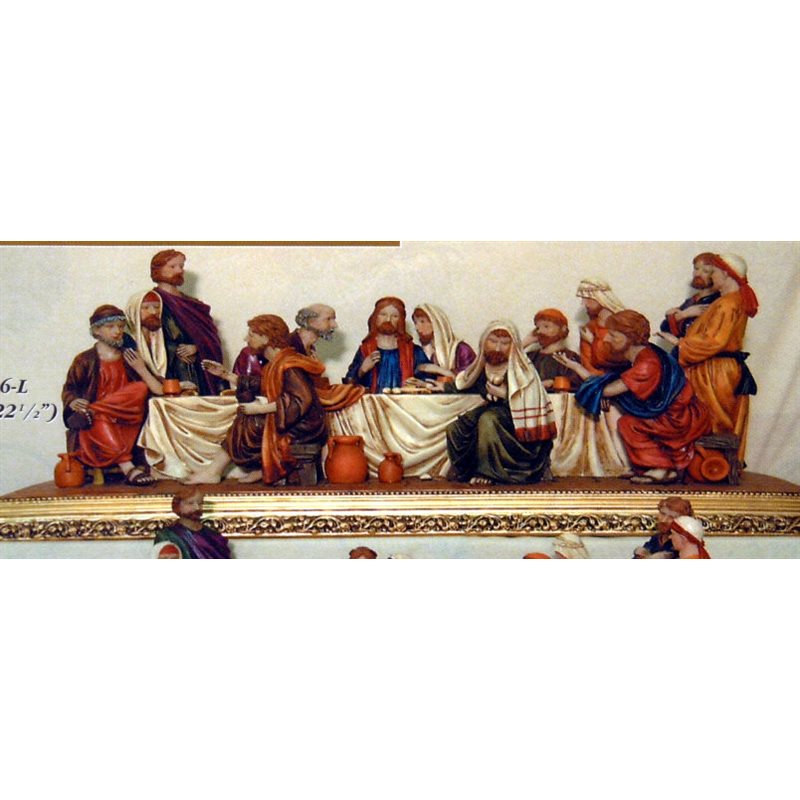 Resin Last Supper, 10" x 22.5" (25.5 x 57 cm)