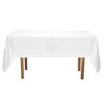 Altar Frontal 100% Linen, 72" x 44", IHS Embroidered Design
