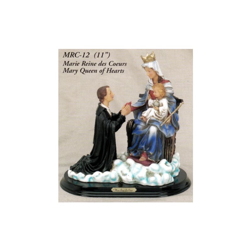 Mary Queen of All Hearts Resin Statue, 11" (28 cm)