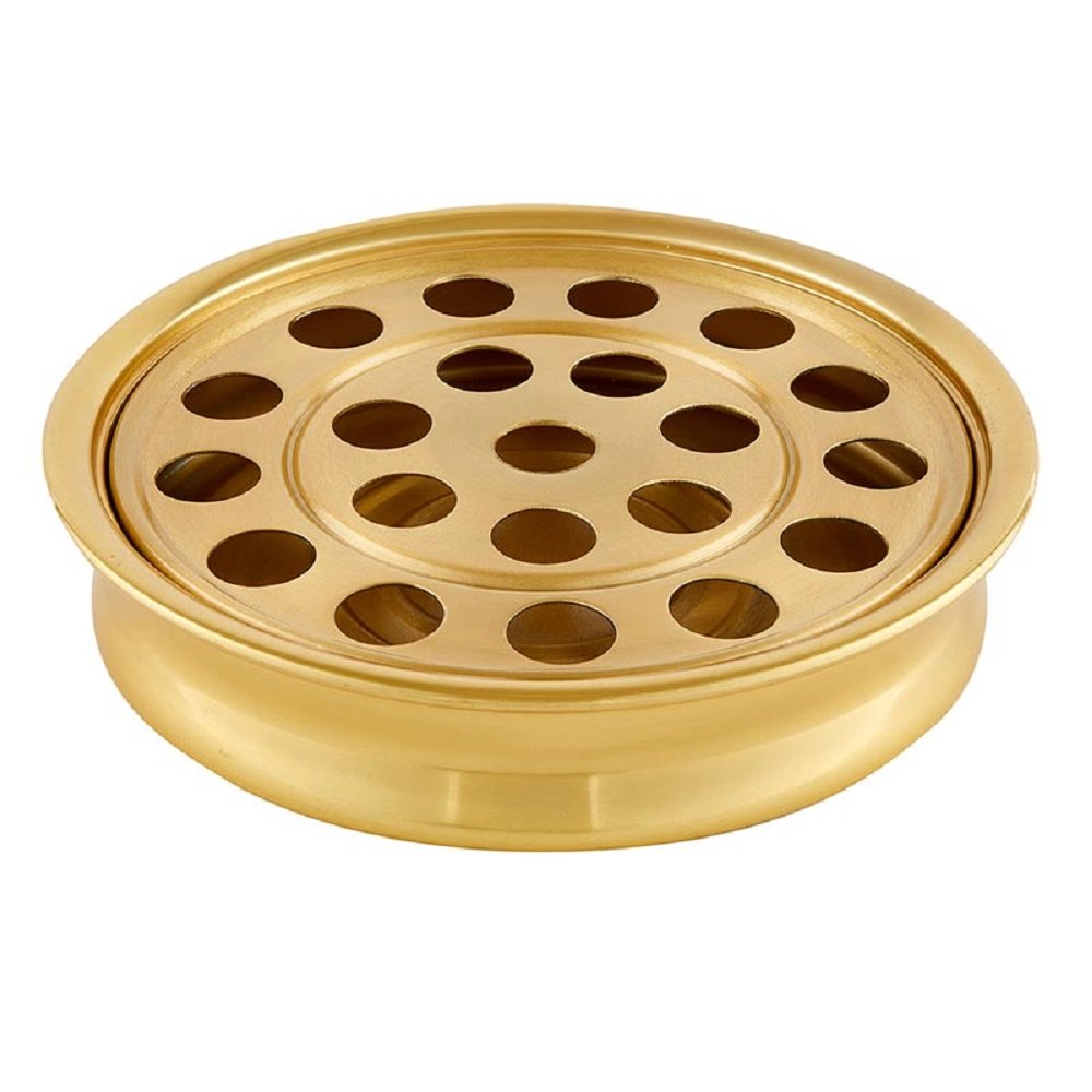 Brass-Tone Aluminum Small Communion Tray, 9 1 / 4" Dia.