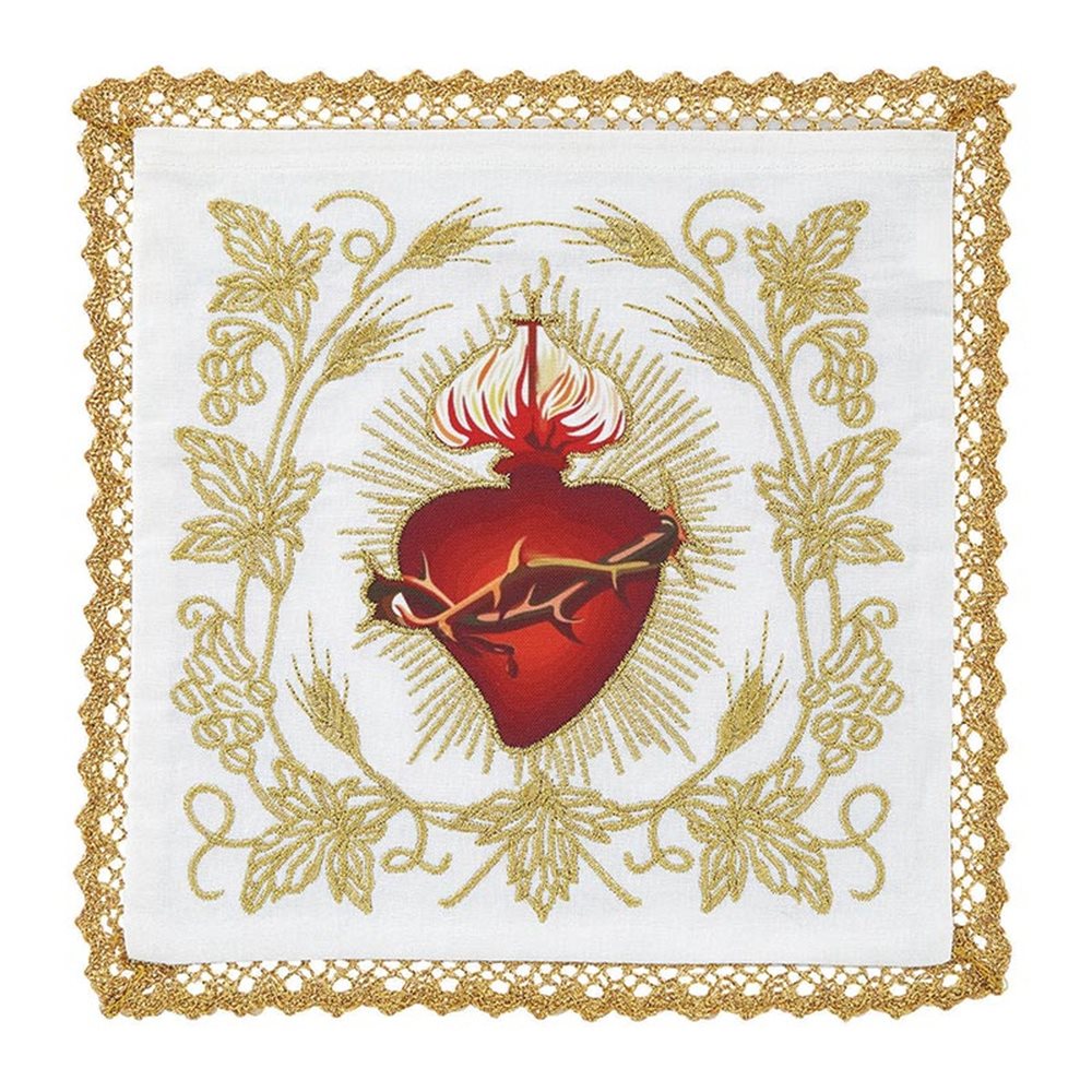 Pâle 7''x7'' 100% cotton, motif Sacré-Coeur-Jésus