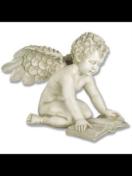 Fiberglass Outdoor Statue Angel Quinn Winged With Book