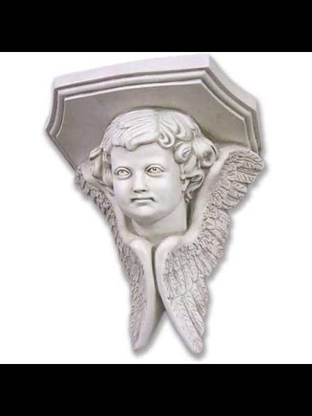 Fiberglass Angel Face Wing Colossal, 16" (40.6 cm) Ht.