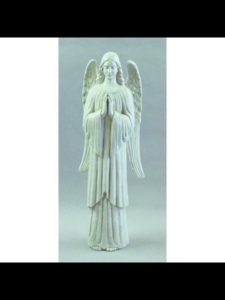 Fiberglass Angel of Prayer Outdoor Statue, 61" (155 cm) Ht.