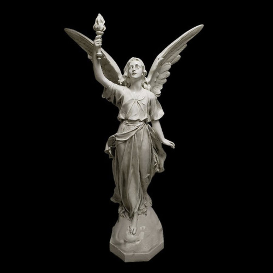 Fiberglass Angel Of Light-Right Outdoor Statue, 64" H