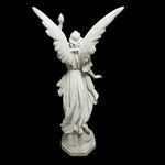 Fiberglass Angel Of Light-Left Outdoor Statue, 64" Ht