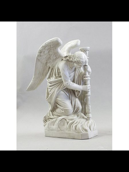 Fiberglass Bergama Angel -Left Statue, 35" (89 cm) Ht.