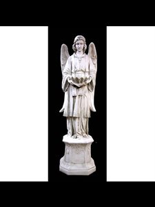 Fiberglass Angel's Offering Outdoor Statue, 60" (153 cm) Ht.