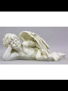 Fiberglass Angel Spirit Of Innocent Laying Outdoor Statue